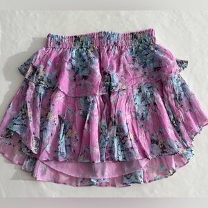 Loveshack Floral Ruffle Mini Skirt